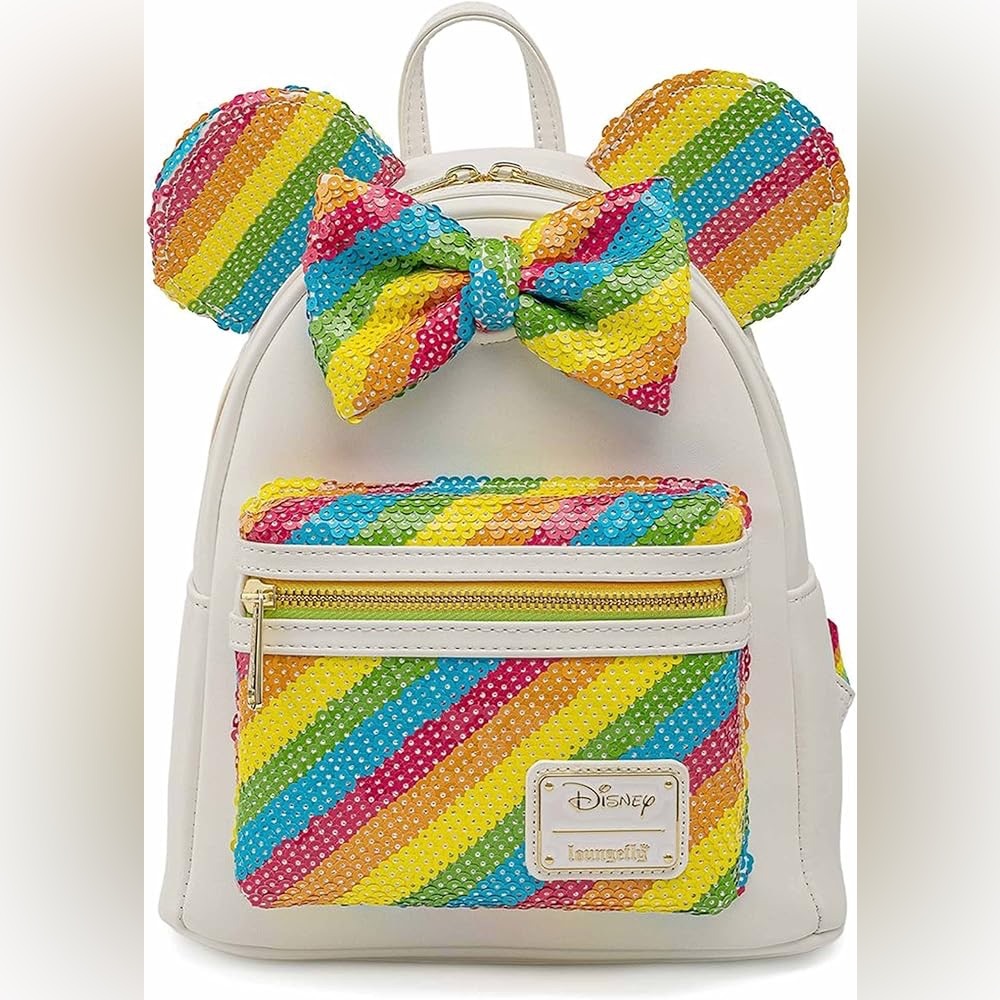 Disney Rainbow Loungefly with matching ears NWT